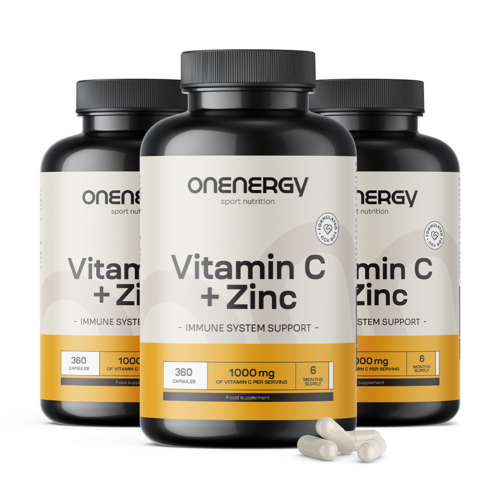 3x Vitamina C + zinco, totale 1080 capsule
