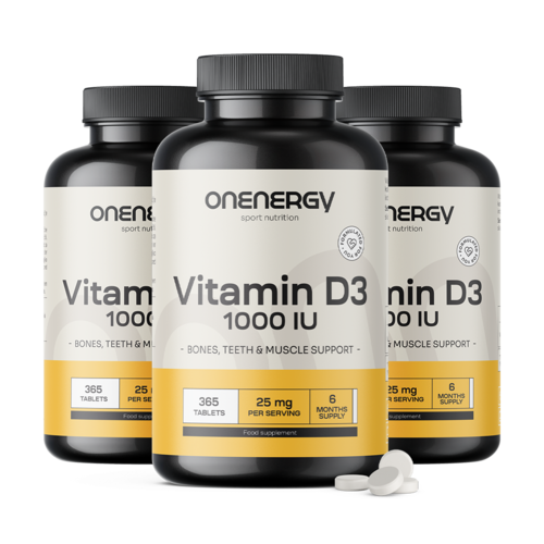 3x Vitamina D3 1000 IU, totale 1095 compresse