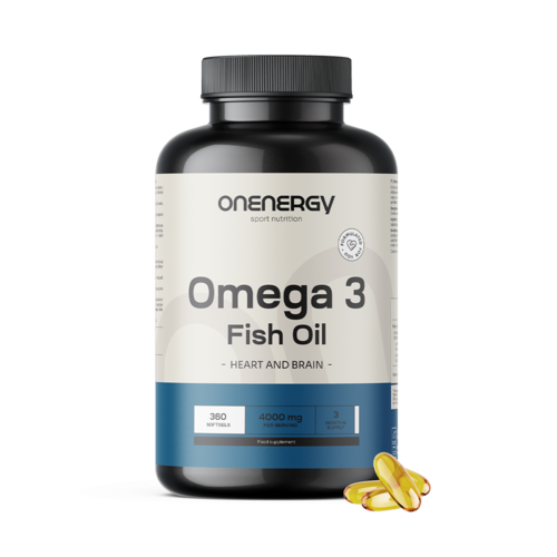 Omega-3 1000 mg – dall'olio di pesce, 360 capsule molli