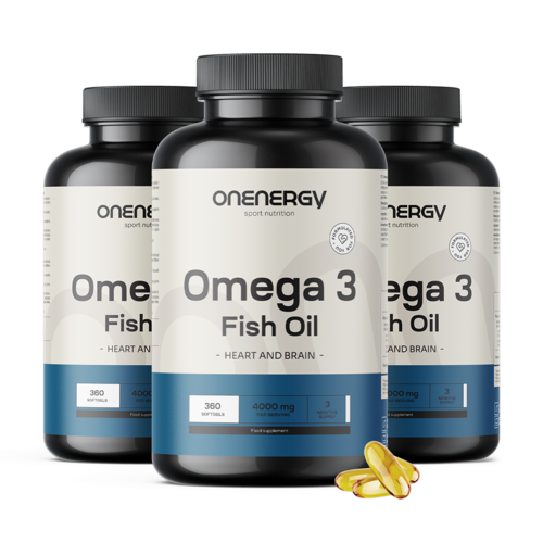 3x Omega-3 1000 mg – dall'olio di pesce, totale 1080 capsule molli