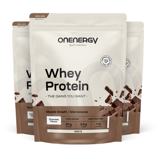 3x Proteine del siero di latte – cioccolato, totale 3000 g