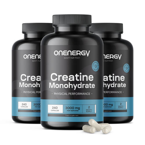 3x Creatina monoidrato 3000 mg, totale 720 capsule
