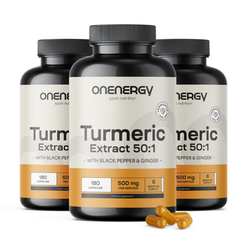3x Curcuma 500 mg – estratto, totale 540 capsule