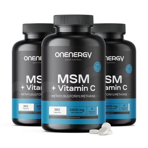 3x MSM 2400 mg – con vitamina C, totale 1080 compresse