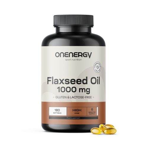 Olio di semi di lino 1000 mg, 180 capsule molli