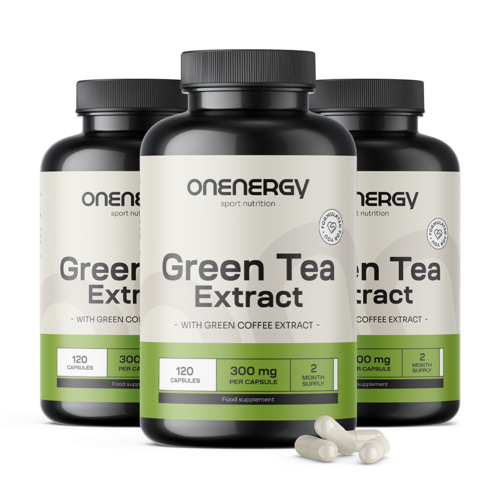 3x Tè verde 600 mg – estratto, totale 360 capsule