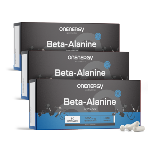 3x Beta-alanin 4000 mg, totale 180 capsule