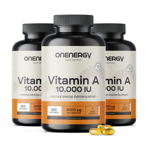 3x Vitamina A 10.000 U.I., totale 1095 capsule molli