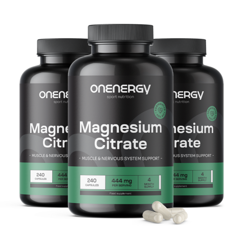 3x Magnesio citrato 444 mg, totale 720 capsule