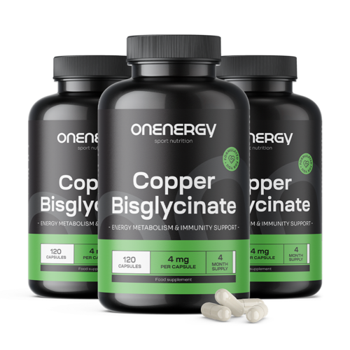 3x Rame bisglicinato, totale 360 capsule
