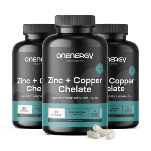 3x Chelato di zinco + rame, totale 270 capsule
