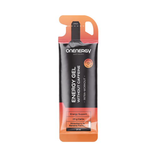 Gel energetico senza caffeina – fragola e banana, 31 ml