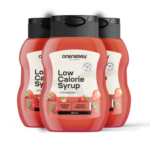3x Sciroppo ipocalorico con dolcificante – fragola, totale 1050 ml