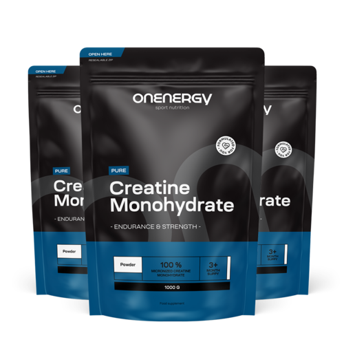 3x Pure Creatina monoidrato in polvere, totale 3000 g