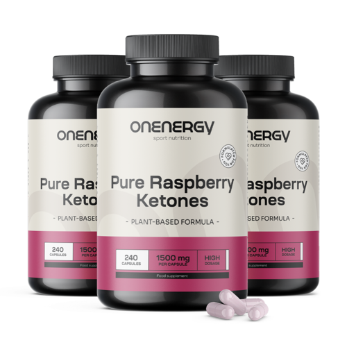 3x Chetoni di lampone 1500 mg, totale 720 capsule