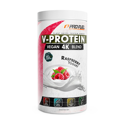 V-Protein 4K proteine vegane – yogurt al lampone, 750 g