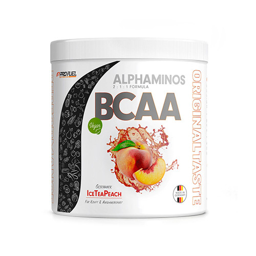 Vegan Alphaminos BCAA 2:1:1 – ice tea pesca, 300 g