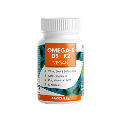 Vegan omega-3 + D3 e K2 