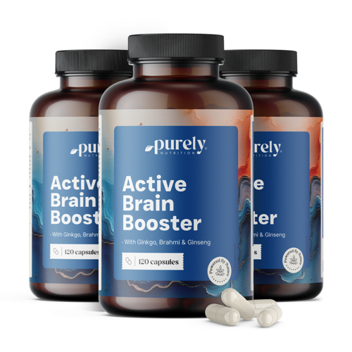 3x Active Brain Booster – supporto alle funzioni cognitive, totale 360 capsule