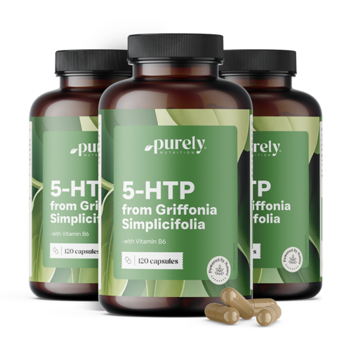 3x 5-HTP 150 mg - Griffonia Simplicifolia, totale 360 capsule