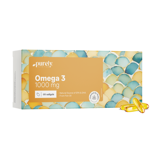 Omega-3 1000 mg – dall'olio di pesce, 60 capsule molli
