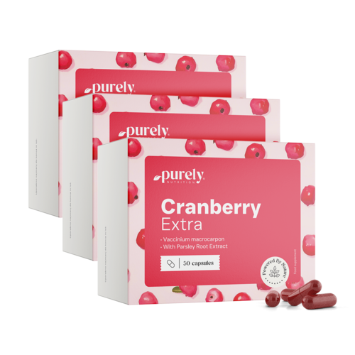 3x Cranberry Extra - estratto di mirtillo e prezzemolo, totale 90 capsule
