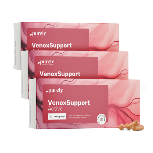 3x VenoxSupport Active – per gambe stanche e pesanti, totale 180 capsule