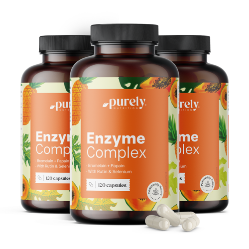 3x Complesso enzimatico - miscela di bromelina e papaina, totale 360 capsule