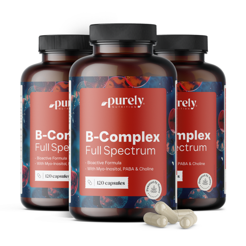 3x B-complex – tutte le vitamine del gruppo B, totale 360 capsule