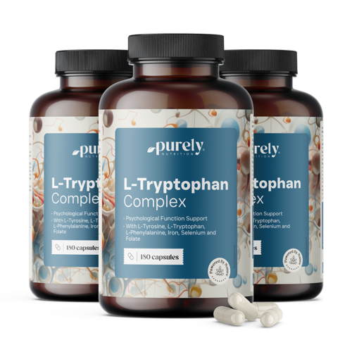 3x Complesso di L-triptofano – supporto alla funzione psicologica, totale 540 capsule