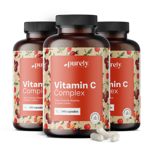 3x Complesso di vitamina C – da acerola, rosa canina e camu camu, totale 540 capsule