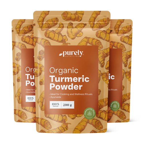 3x BIO Curcuma in polvere, totale 600 g