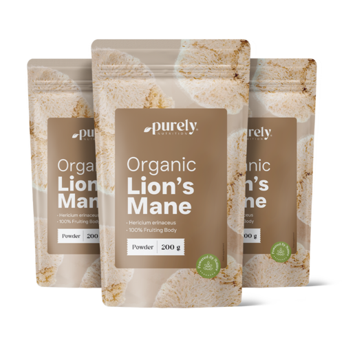 3x BIO Testa di scimmia (criniera di leone) – fungo in polvere, totale 600 g