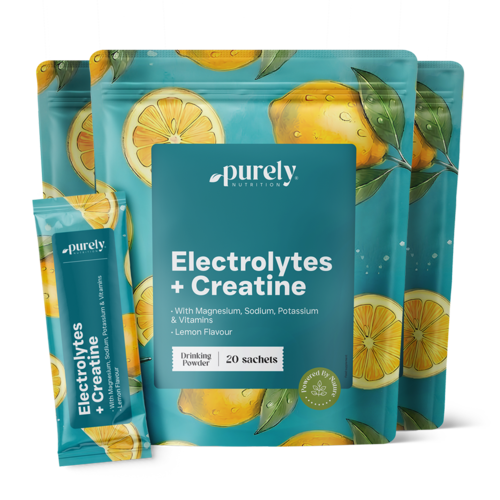 3x Elettroliti con creatina – limone, totale 60 bustine