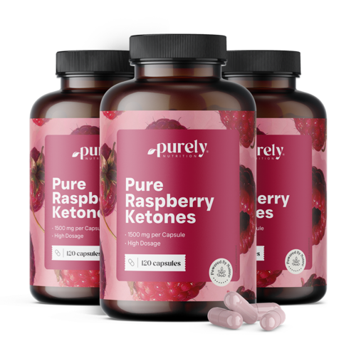 3x Chetoni di lampone 1500 mg, totale 360 capsule