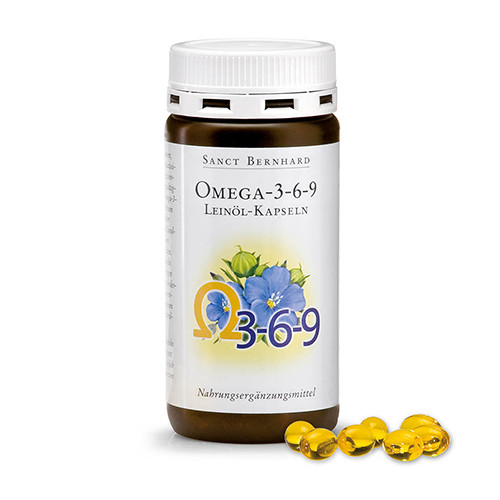 Omega 3-6-9 con olio di semi di lino, 180 capsule