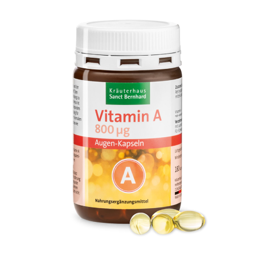 Vitamina A - vista, occhi, 180 capsule