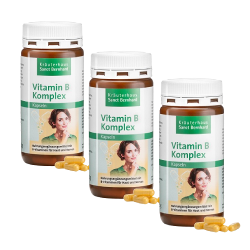 3x Complesso B vitaminico, totale 450 capsule