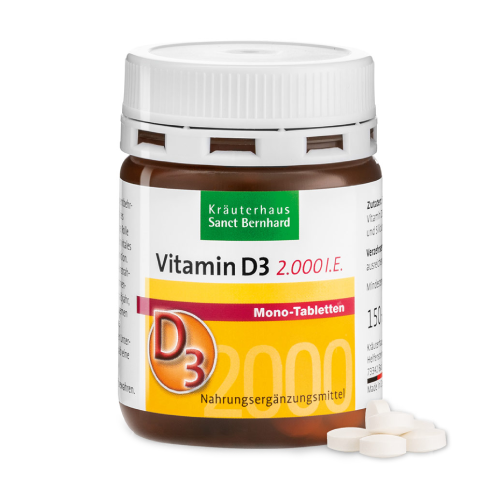 Vitamina D3 2000 UI, 150 compresse