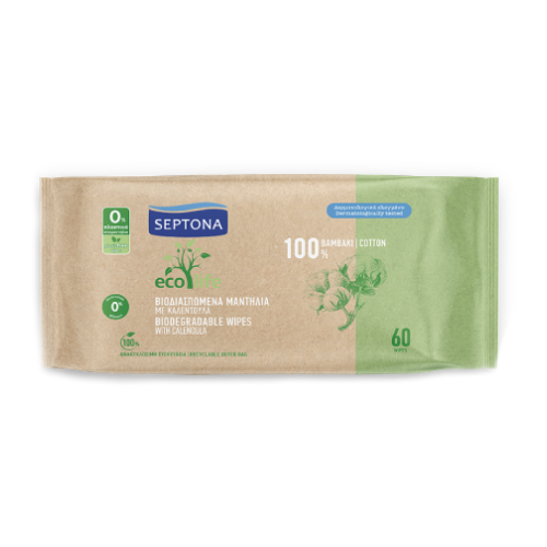 Salviettine umidificate per bambini Ecolife – biodegradabili.