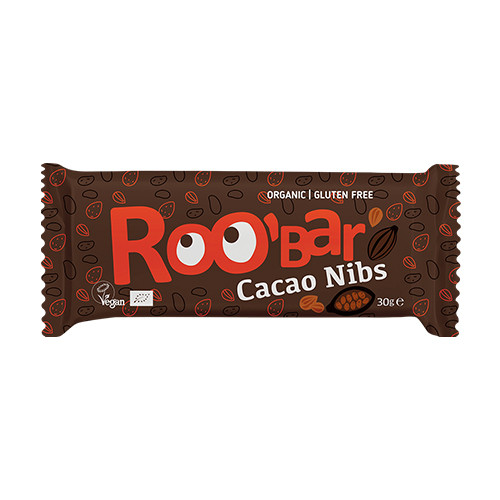 BIO Roobar barretta vegana – fave di cacao, 30 g