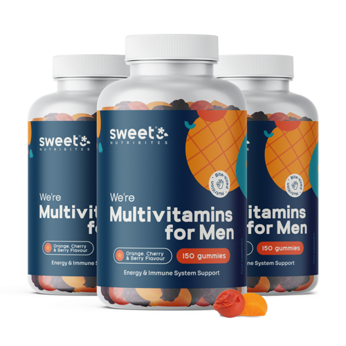 3x Multivitamine per uomini, totale 450 caramelle gommose