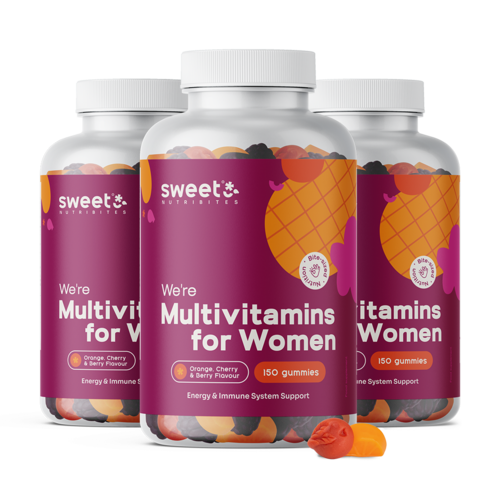 3x Multivitamine per donne, totale 450 caramelle gommose