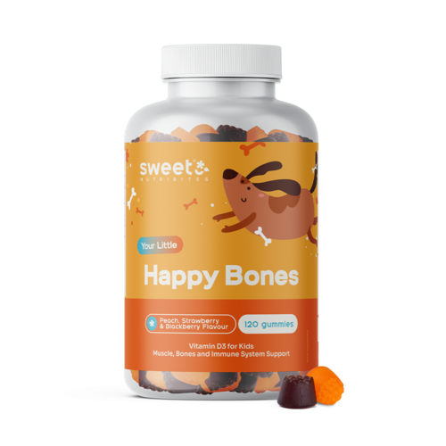 Happy Bones – Caramelle gommose per bambini con vitamina D3, 120 caramelle gommose