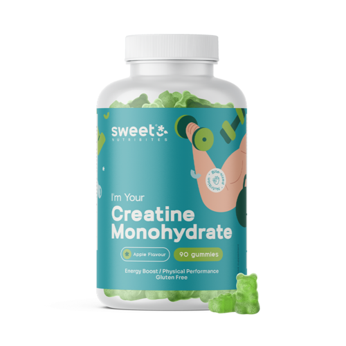 Creatina monoidrato 3000 mg – mela, 90 caramelle gommose