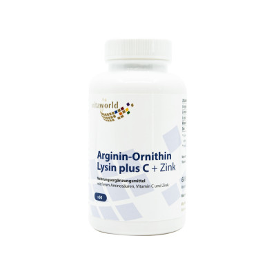 Arginina + ornitina + lisina con vitamina C e zinco