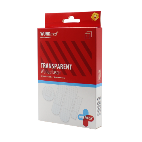 Set di cerotti trasparenti idrorepellenti, 50 pezzi