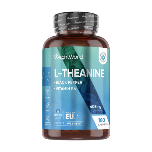 L-teanina con estratto di pepe nero, 180 capsule