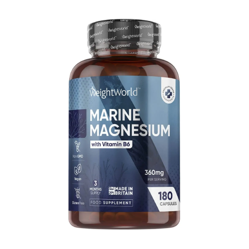 Magnesio marino con vitamina B6, 180 capsule