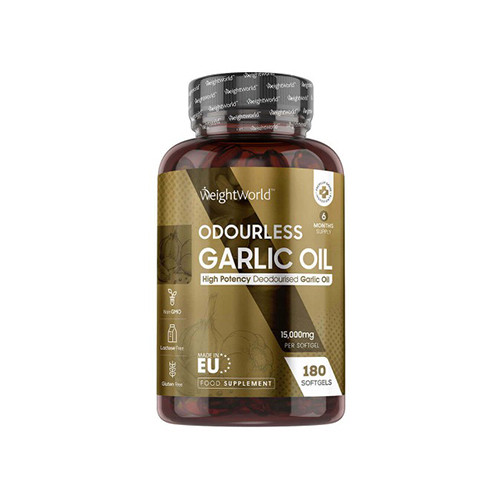 Olio all'aglio 15000 mg, 180 capsule morbide
